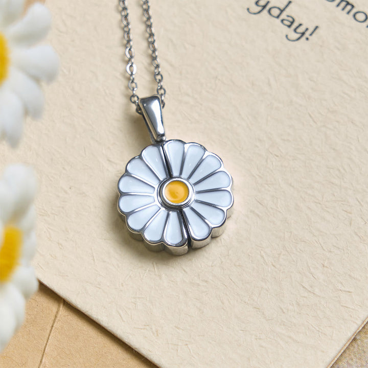 FREE Today: Openable Daisy Necklace With God All Things Are Possible Engraving - Silver - image 4