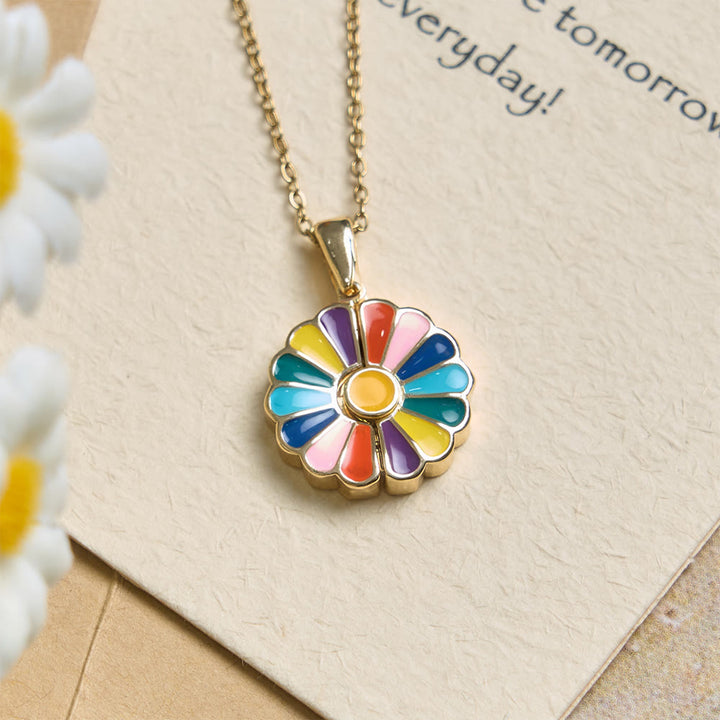 Christianartworkshop Openable Daisy Necklace With God All Things Are Possible Engraving - Multicolor - image 5