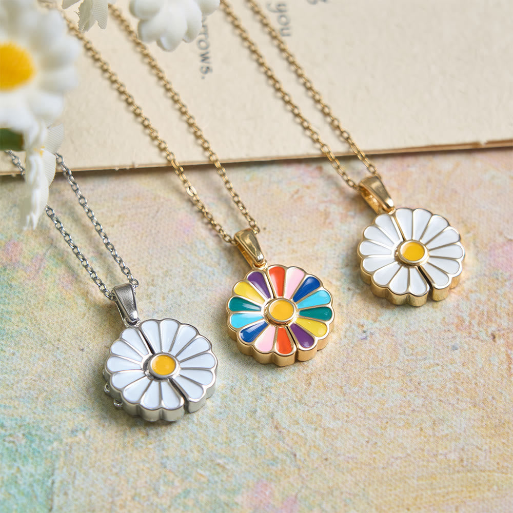 FREE Today: Openable Daisy Necklace With God All Things Are Possible Engraving - image 1