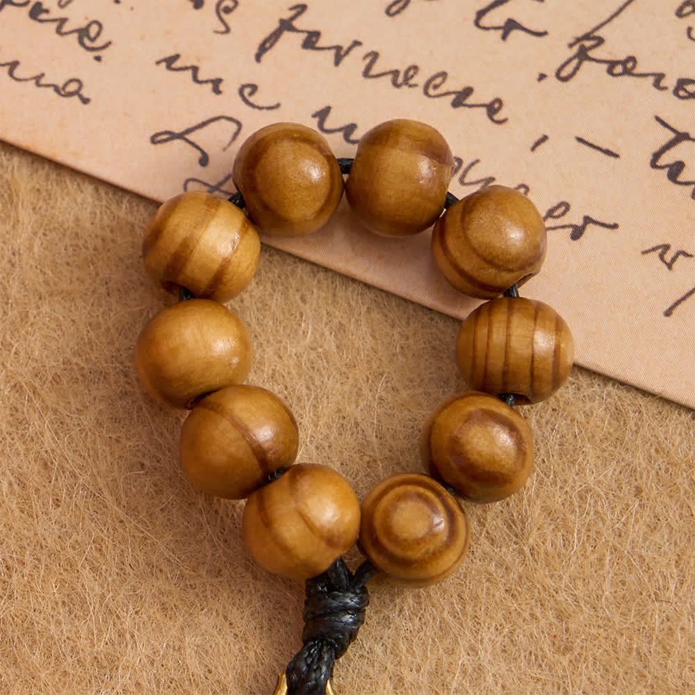 FREE Today: Natural Pine Wood Finger Rosary with Vintage St. Benedict Medal - image 4