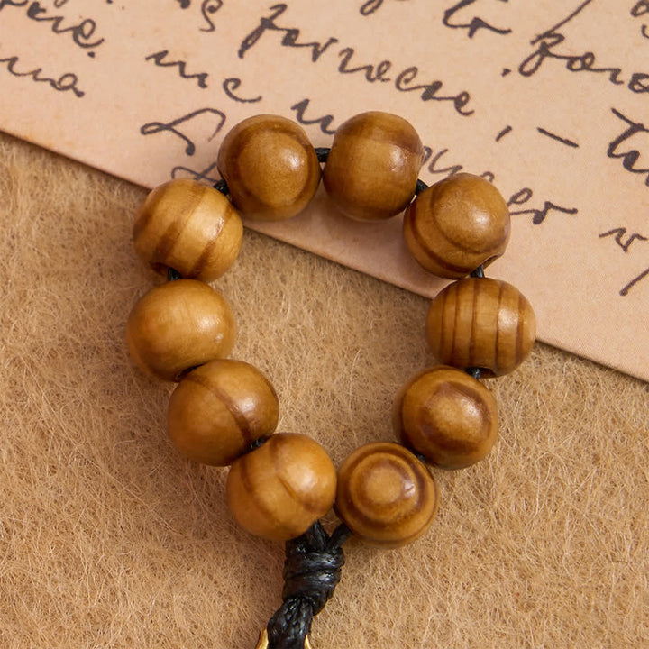 FREE Today: Natural Pine Wood Finger Rosary with Vintage St. Benedict Medal - image 4