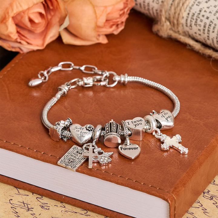 Christianartworkshop Adjustable Charm Bracelet with Biblical & Regal Details: A Reminder of Faith and Heavenly Devotion - image 7