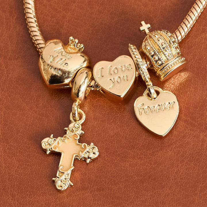 Christianartworkshop Adjustable Charm Bracelet with Biblical & Regal Details: A Reminder of Faith and Heavenly Devotion - image 3