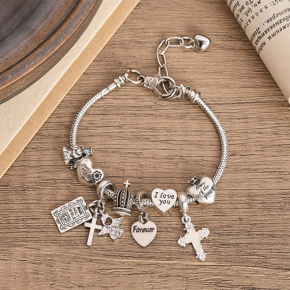 Christianartworkshop Adjustable Charm Bracelet with Biblical & Regal Details: A Reminder of Faith and Heavenly Devotion - image 6
