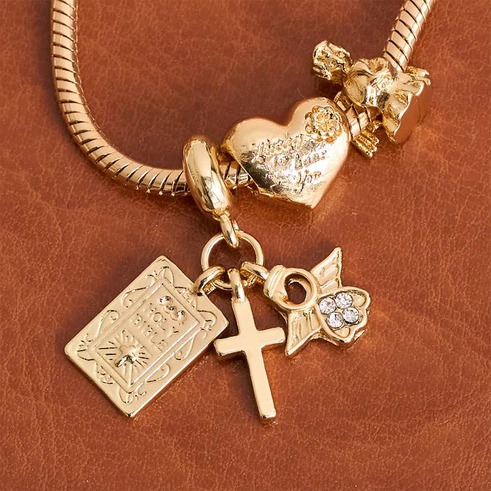 Christianartworkshop Adjustable Charm Bracelet with Biblical & Regal Details: A Reminder of Faith and Heavenly Devotion - image 4