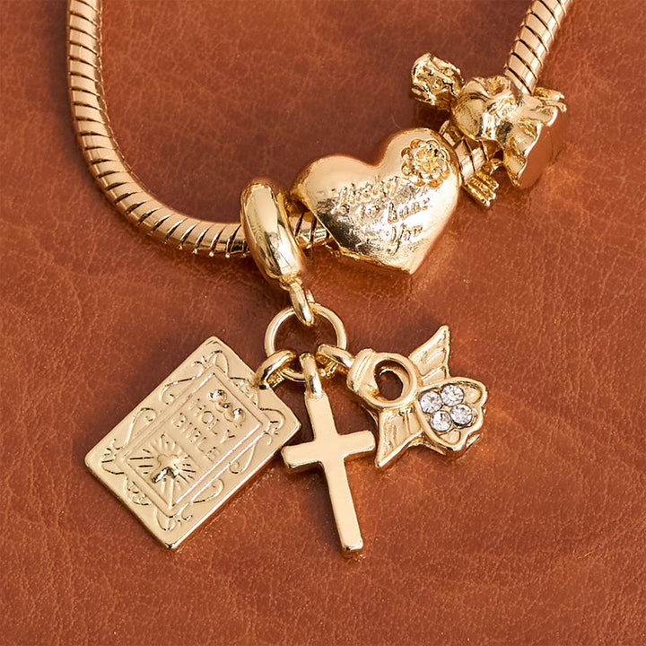 Christianartworkshop Adjustable Charm Bracelet with Biblical & Regal Details: A Reminder of Faith and Heavenly Devotion - image 4