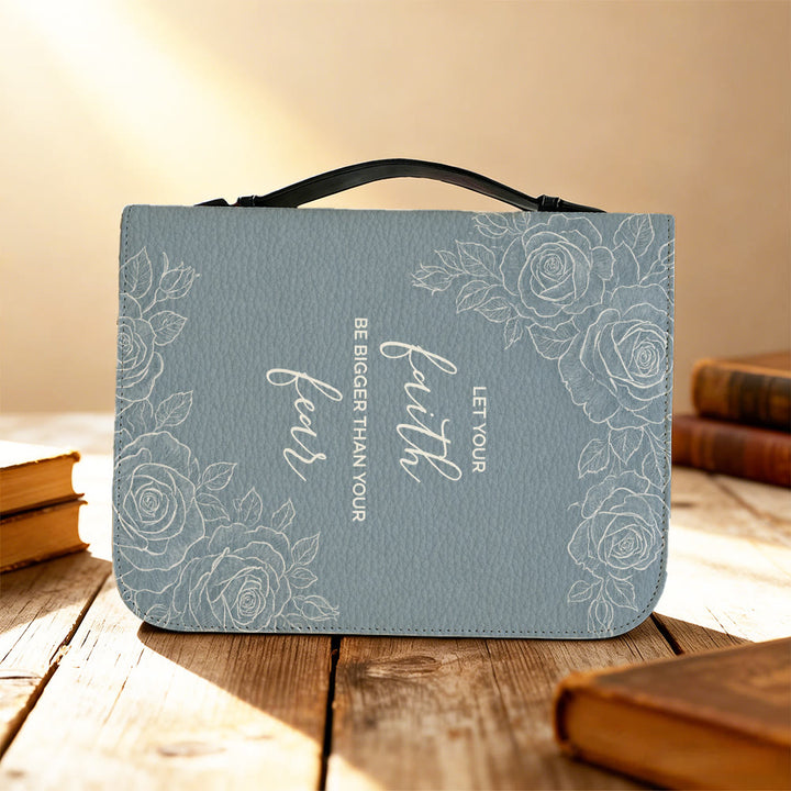 Christianartworkshop Let Your Faith Be Bigger Than Your Fear Floral Bible Cover - image 5