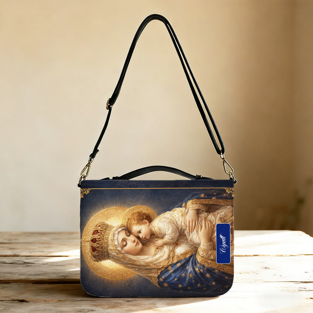Christianartworkshop Our Lady and Child Holy Portrait Zippered Bible Cover - image 2