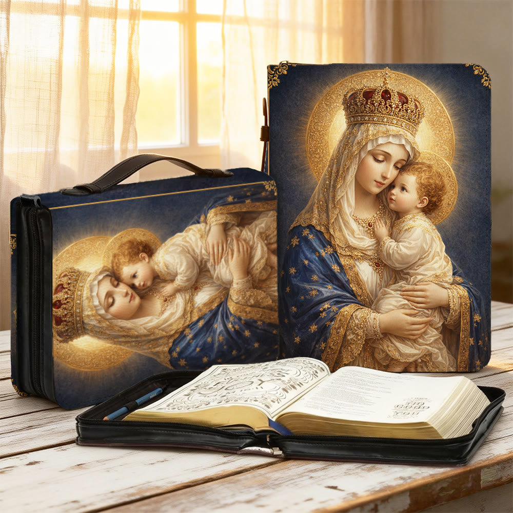 Christianartworkshop Our Lady and Child Holy Portrait Zippered Bible Cover - 2XL - Regular (No Custom) - image 1