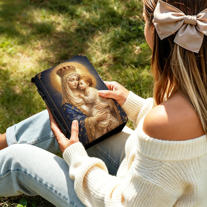 Christianartworkshop Our Lady and Child Holy Portrait Zippered Bible Cover - image 11