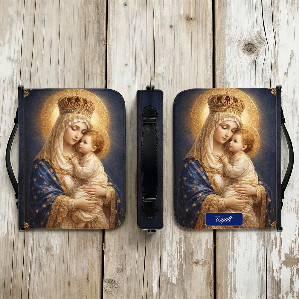 Christianartworkshop Our Lady and Child Holy Portrait Zippered Bible Cover - image 14