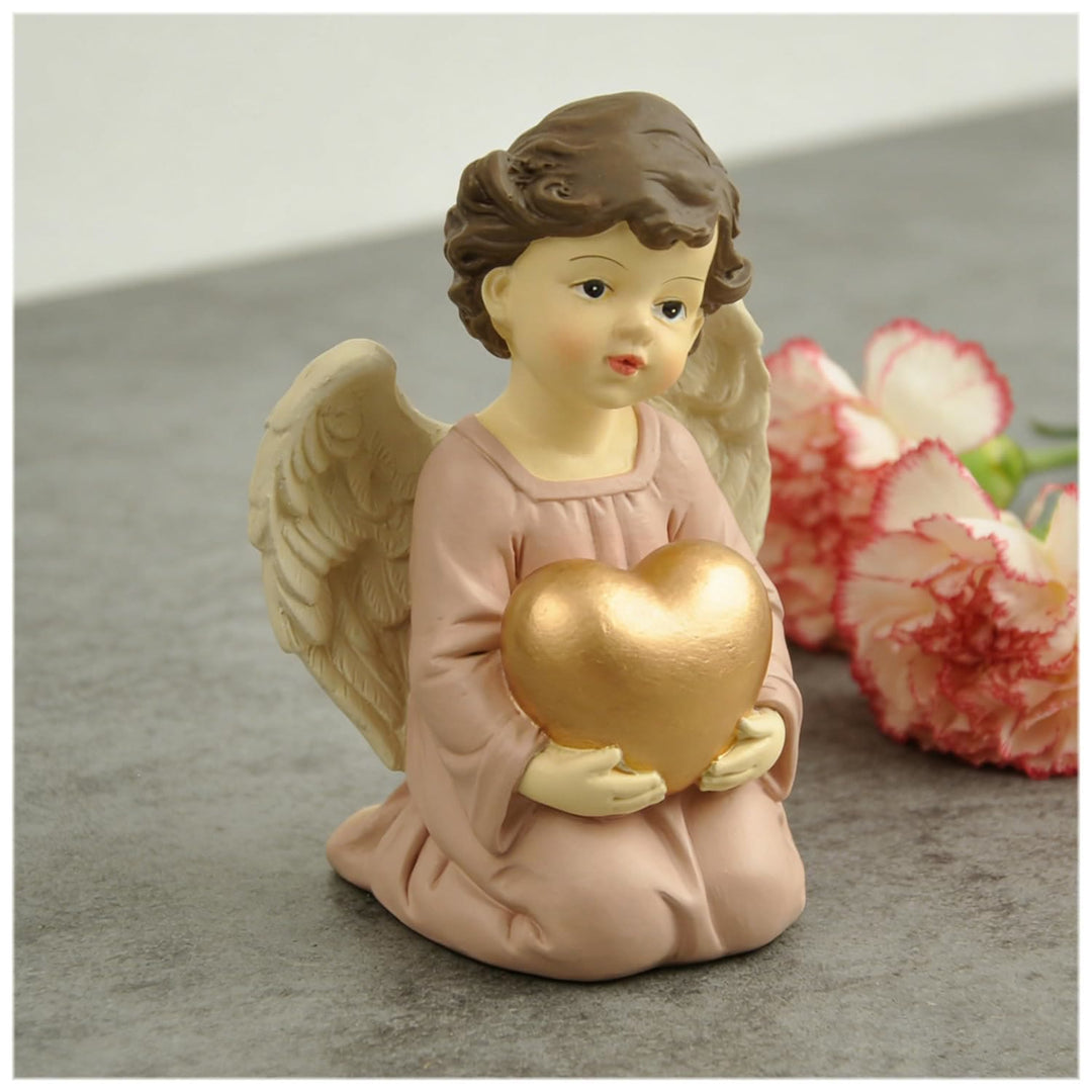 Christianartworkshop Purple Robe Kneeling Angel Figurines with Heart, Prayer and Crossed Arms: Reminders of Heavenly Grace - image 10