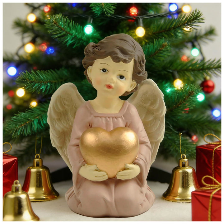 Christianartworkshop Purple Robe Kneeling Angel Figurines with Heart, Prayer and Crossed Arms: Reminders of Heavenly Grace - image 12
