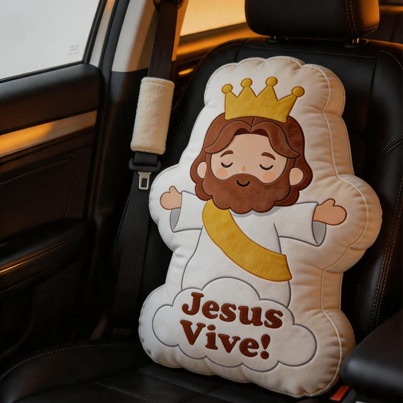 Christianartworkshop Soft Jesus Vive Character Plush Pillow: Warm Faith-Inspired Home Accent - image 1