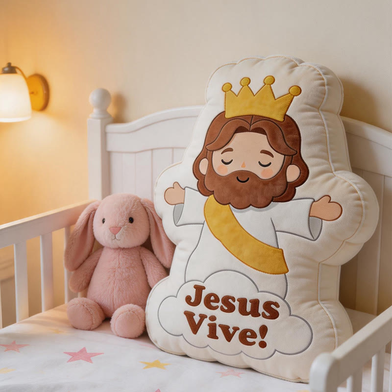 Christianartworkshop Soft Jesus Vive Character Plush Pillow: Warm Faith-Inspired Home Accent - 24" (60cm) - image 0