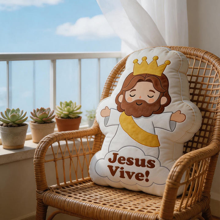 Christianartworkshop Soft Jesus Vive Character Plush Pillow: Warm Faith-Inspired Home Accent - image 5