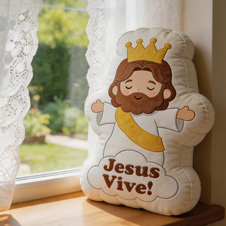 Christianartworkshop Soft Jesus Vive Character Plush Pillow: Warm Faith-Inspired Home Accent - image 4