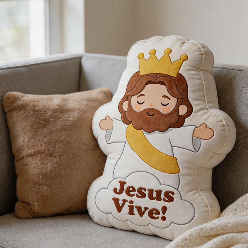 Christianartworkshop Soft Jesus Vive Character Plush Pillow: Warm Faith-Inspired Home Accent - image 3
