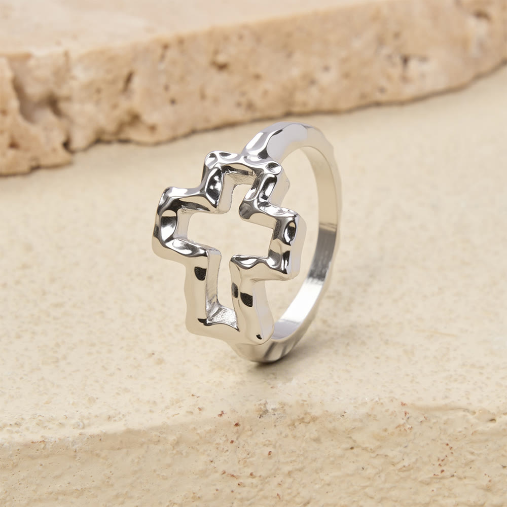 FREE Today: Hammered Cross Bangle & Ring Set: A Symbol of Faith and Refined Simplicity - image 9