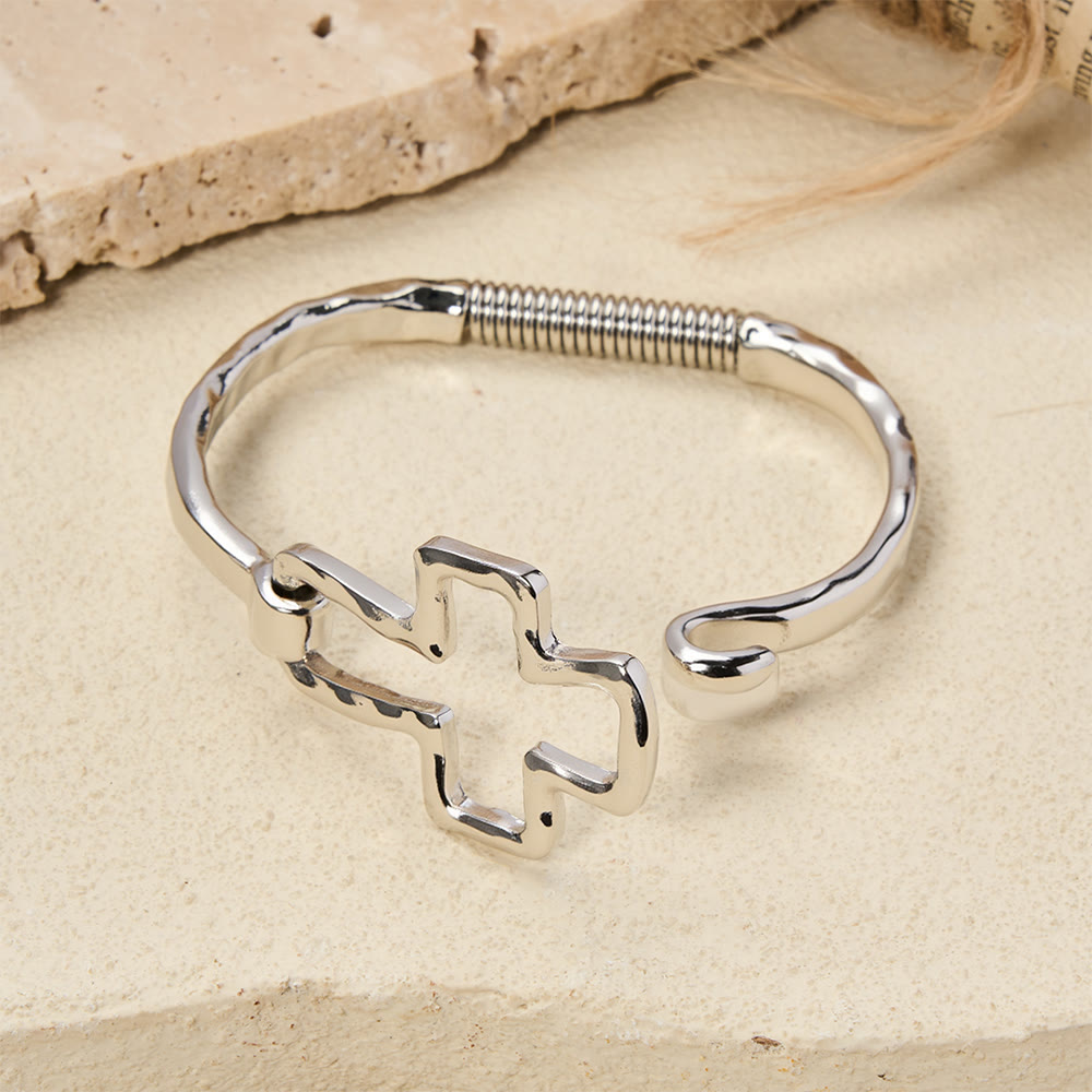 FREE Today: Hammered Cross Bangle & Ring Set: A Symbol of Faith and Refined Simplicity - image 11