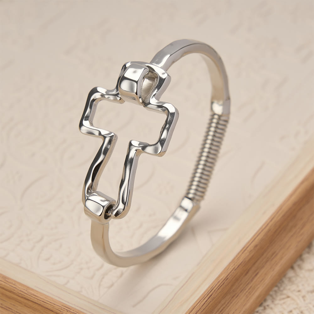 FREE Today: Hammered Cross Bangle & Ring Set: A Symbol of Faith and Refined Simplicity - image 10