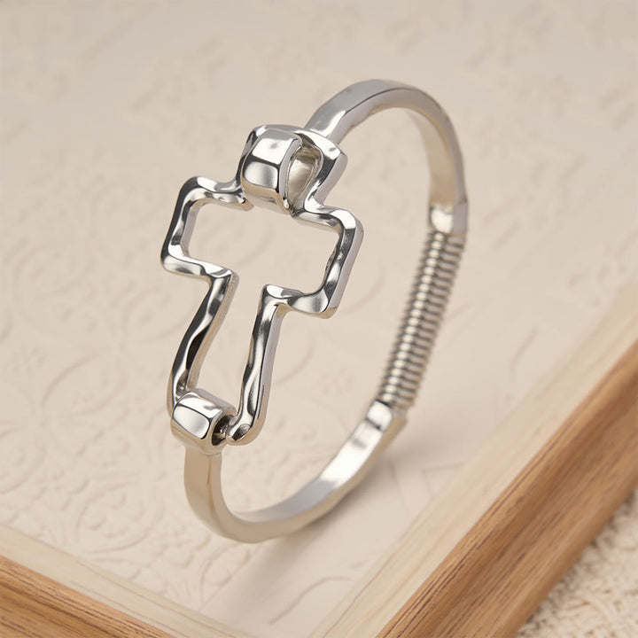 FREE Today: Hammered Cross Bangle & Ring Set: A Symbol of Faith and Refined Simplicity - image 10