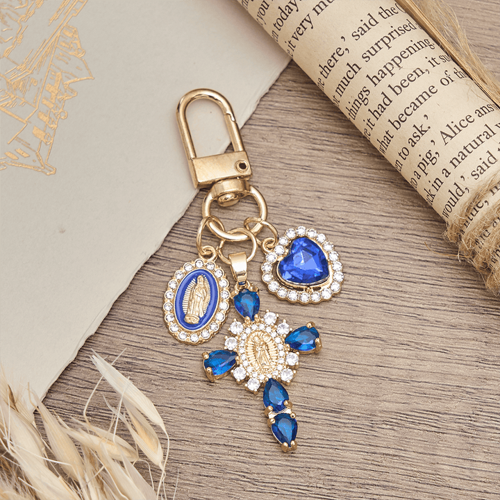 Christianartworkshop Our Lady Cross Heart Keychain: Merging Craft with Spiritual Devotion - image 15
