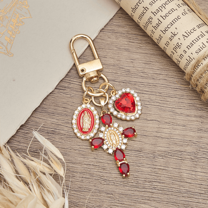 Christianartworkshop Our Lady Cross Heart Keychain: Merging Craft with Spiritual Devotion - image 11