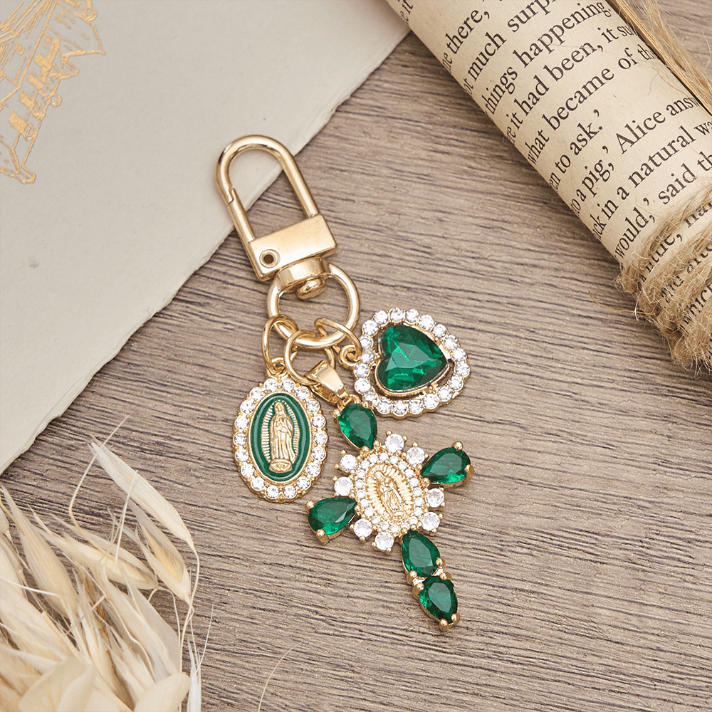Christianartworkshop Our Lady Cross Heart Keychain: Merging Craft with Spiritual Devotion - image 13