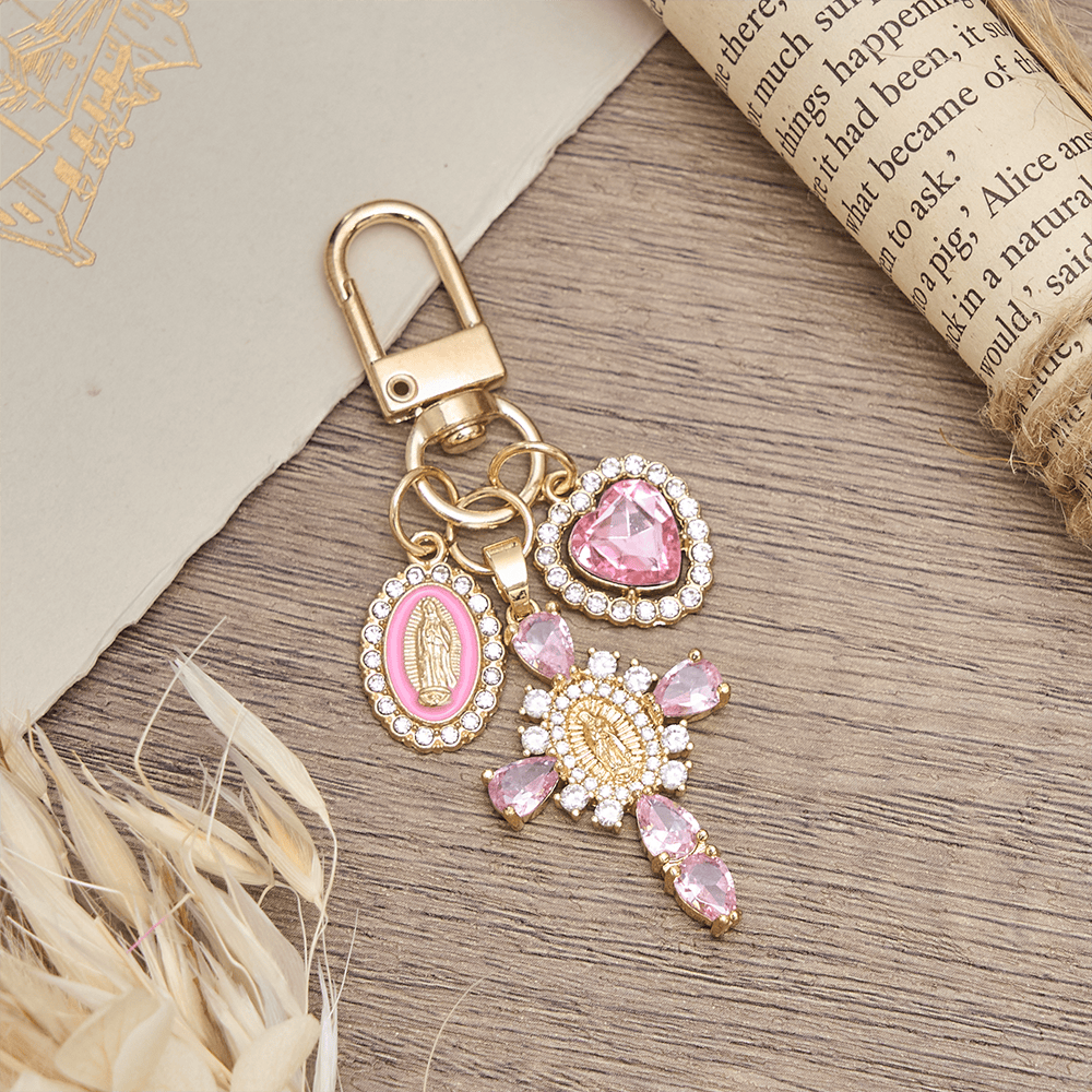 Christianartworkshop Our Lady Cross Heart Keychain: Merging Craft with Spiritual Devotion - image 9