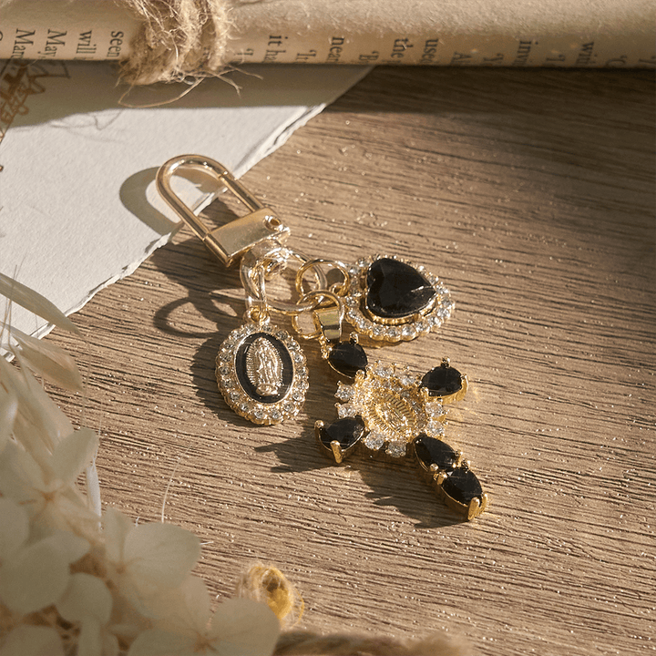 FREE Today: Our Lady Cross Heart Keychain: Merging Craft with Spiritual Devotion - Black - image 6