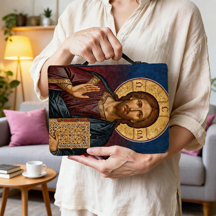 Christianartworkshop Jesus Christ Icon & Ornate Cross Devotional Bible Cover - image 8