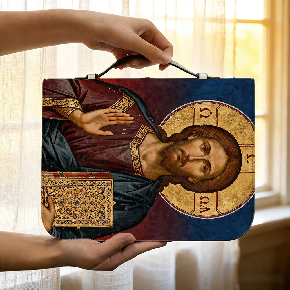 Christianartworkshop Jesus Christ Icon & Ornate Cross Devotional Bible Cover - image 11