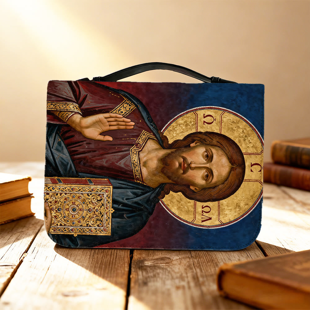 Christianartworkshop Jesus Christ Icon & Ornate Cross Devotional Bible Cover - image 6