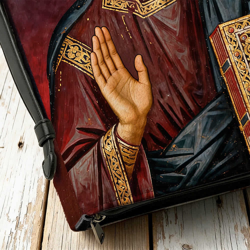 Christianartworkshop Jesus Christ Icon & Ornate Cross Devotional Bible Cover - image 13
