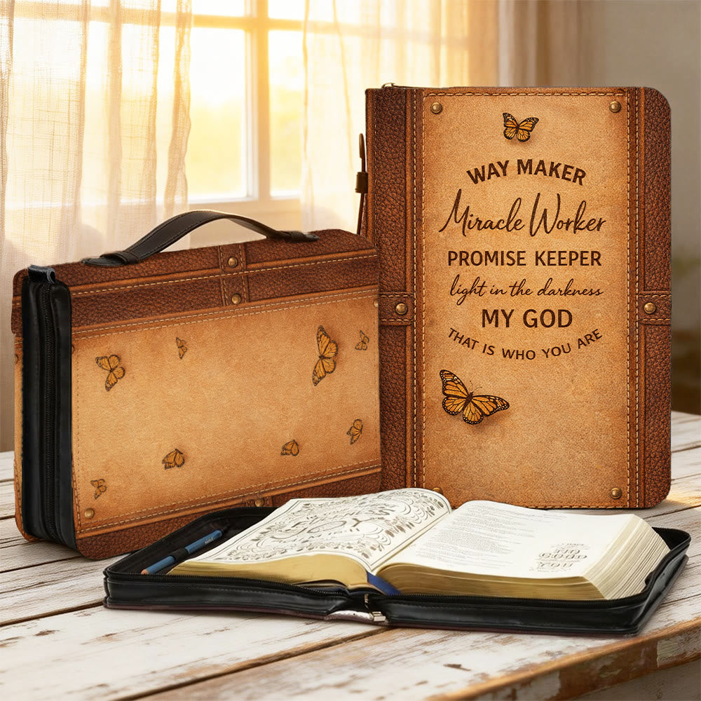 Christianartworkshop Way Maker Miracle Worker Promise Keeper Faithful Bible Cover - 2XL - Regular (No Custom) - image 1