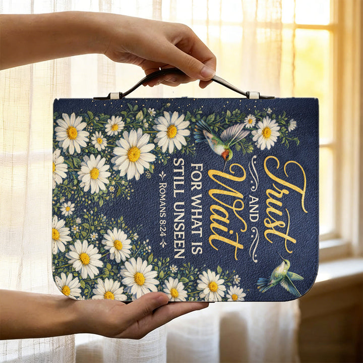 Christianartworkshop Trust And Wait Romans 8:24 Daisy & Hummingbird Bible Cover - image 14