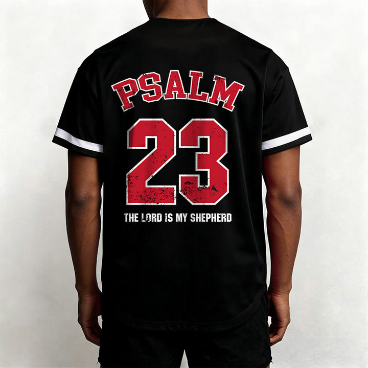 Christianartworkshop Psalm 23 Faith Baseball Jersey: The Lord Is My Shepherd Devotional Athletic Shirt - image 2