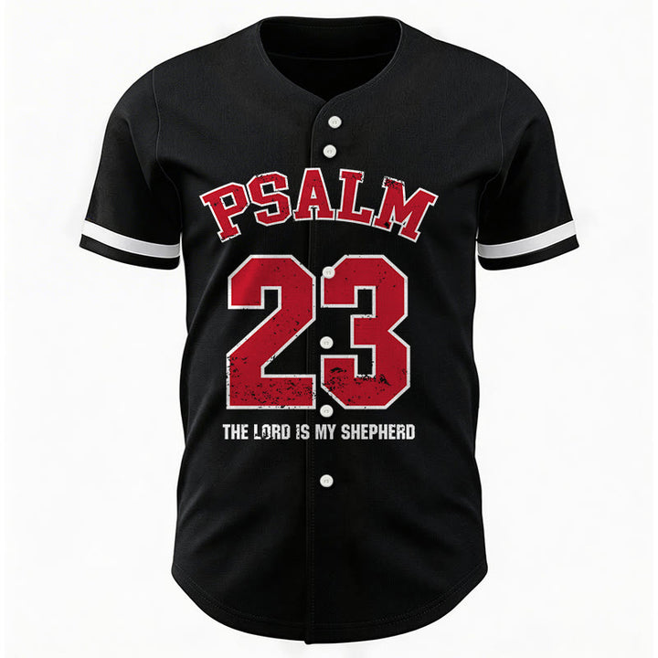 Christianartworkshop Psalm 23 Faith Baseball Jersey: The Lord Is My Shepherd Devotional Athletic Shirt - image 5