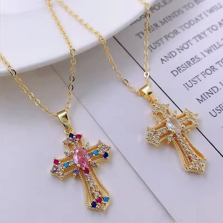 FREE Today: Ornate Multi-Color Zircon Cross Pendant Necklace: A Symbol of Vibrant Faith and Divine Light - image 7