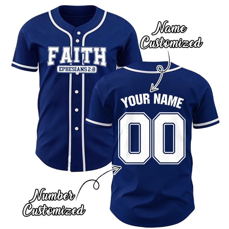 Christianartworkshop Faith Custom Name Number Baseball Jersey - image 0