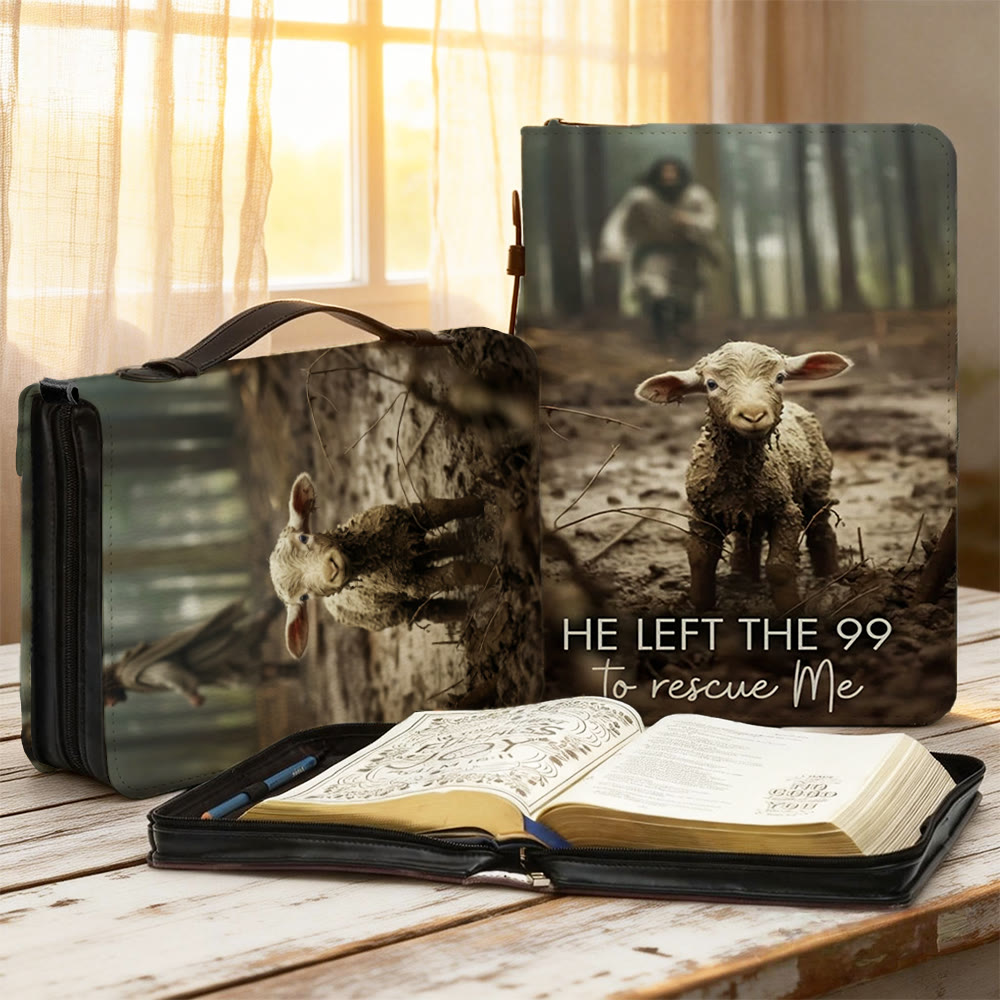 Christianartworkshop He Left The 99 To Rescue Me Lost Sheep Parable Bible Cover - 2XL - Regular (No Custom) - image 1