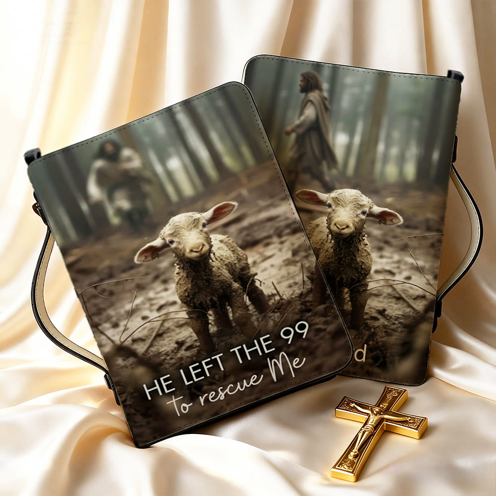 Christianartworkshop He Left The 99 To Rescue Me Lost Sheep Parable Bible Cover - image 6