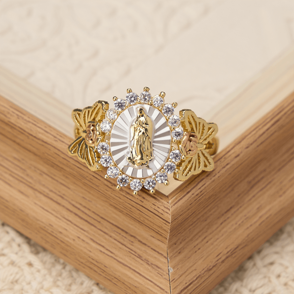 FREE Today: Floral Rose Radiant Our Lady Zircon Ring: Carry the Light of Maternal Love - image 1