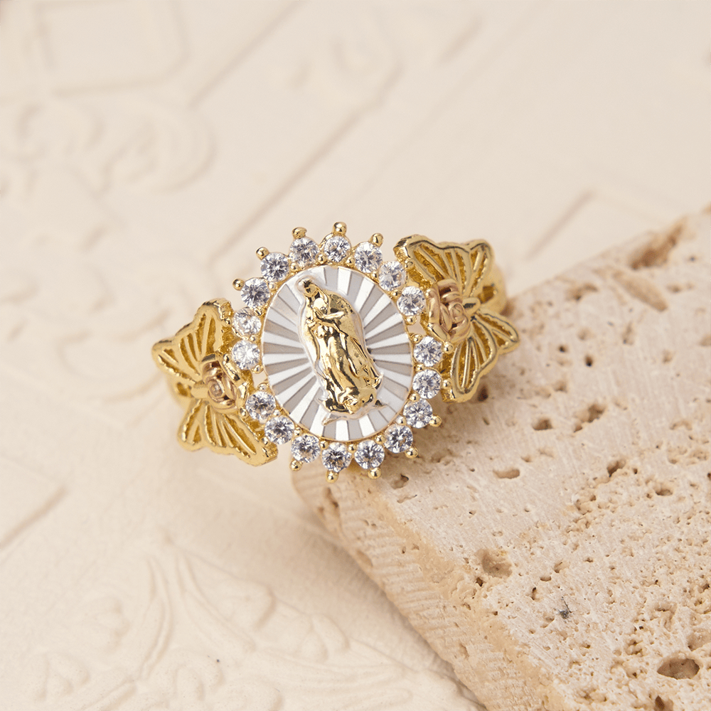 FREE Today: Floral Rose Radiant Our Lady Zircon Ring: Carry the Light of Maternal Love - image 3