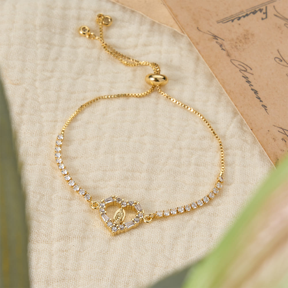 Christianartworkshop Our Lady Centered Adjustable Bolo Bracelet, Symbol of Divine Grace - image 9