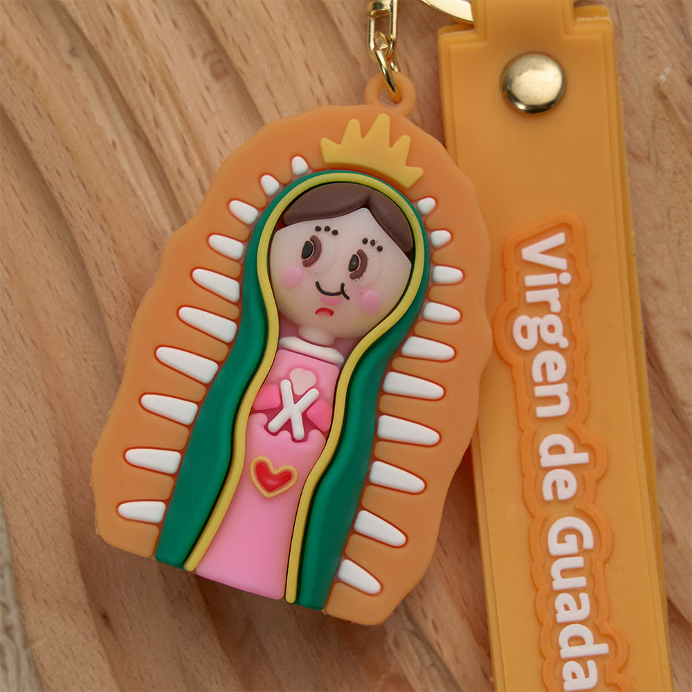 Christianartworkshop Our Lady of Guadalupe & St. Jude Devotional Keychain: Emblem of Faith & Spiritual Protection - image 6