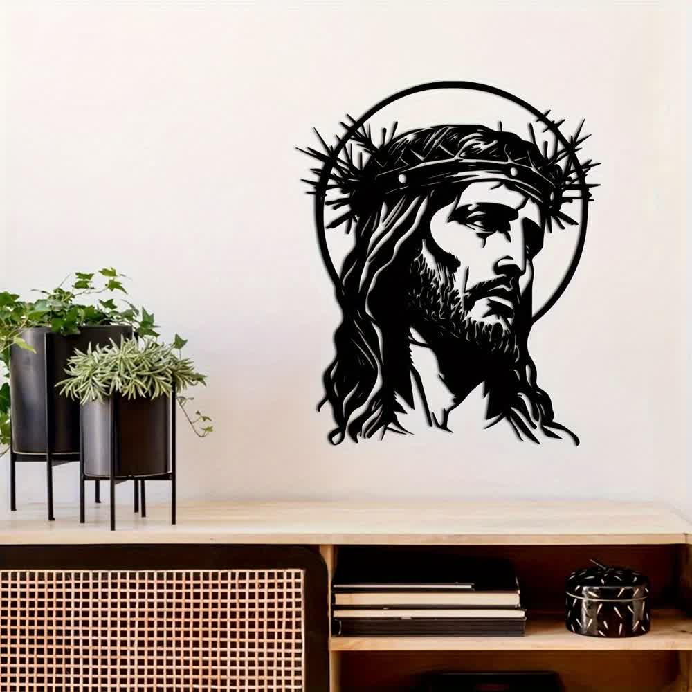 Christianartworkshop Sacred Jesus with Crown of Thorns Metal Wall Decor - image 3