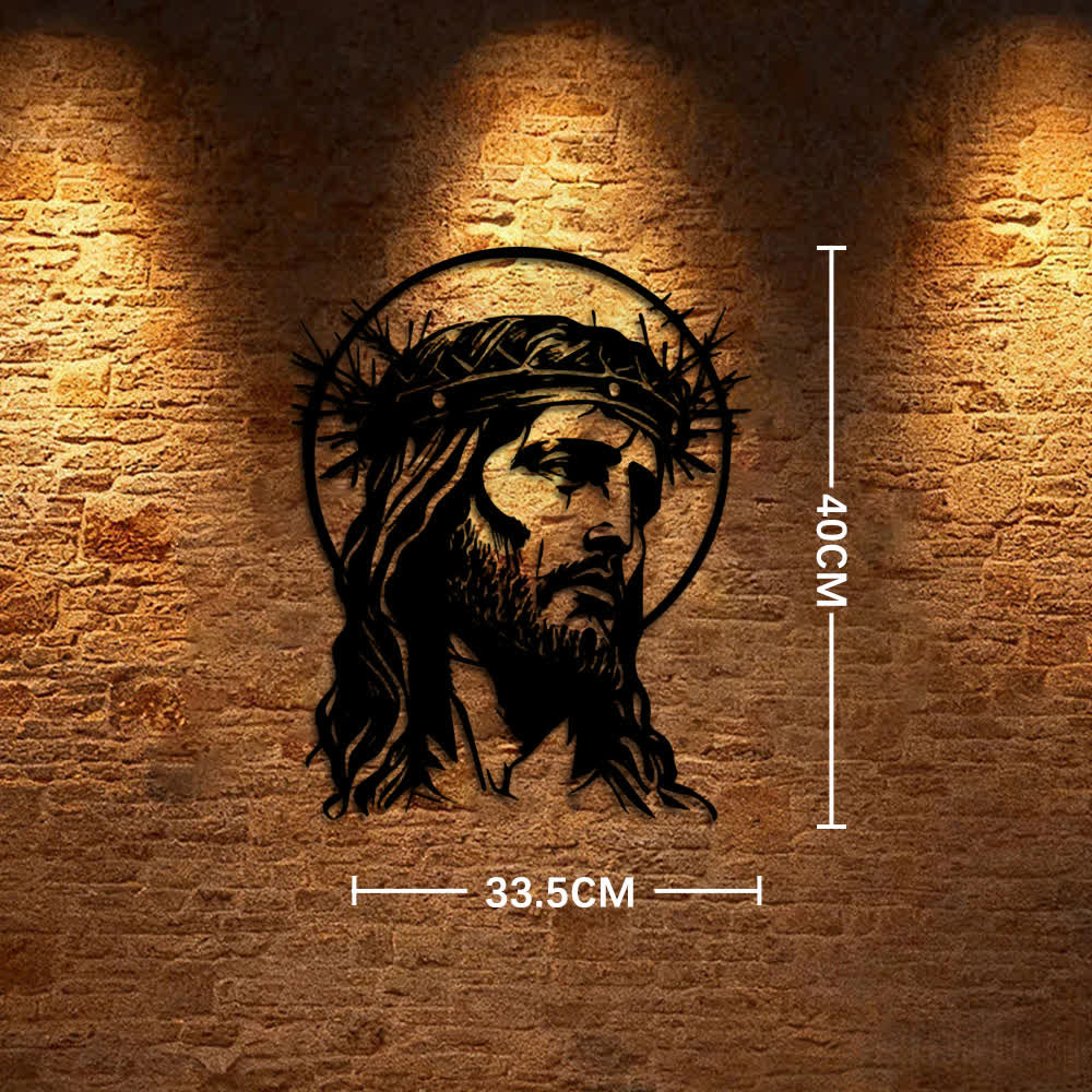 Christianartworkshop Sacred Jesus with Crown of Thorns Metal Wall Decor - 13.19"*15.75"/33.5*40cm - image 9