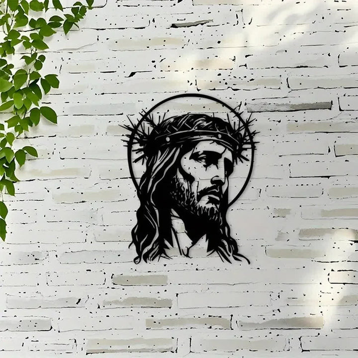 Christianartworkshop Sacred Jesus with Crown of Thorns Metal Wall Decor - image 5